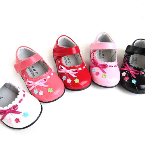 Chaussures enfants en cuir ronde pour printemps - semelle caoutchouc Ref 1030542