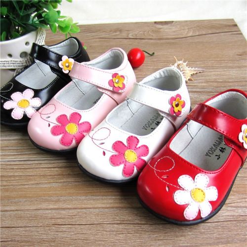 Chaussures enfants en cuir ronde pour printemps - semelle caoutchouc Ref 1030550
