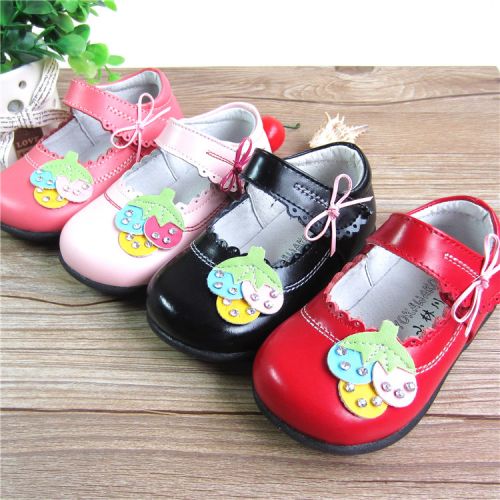 Chaussures enfants en cuir ronde pour printemps - semelle caoutchouc Ref 1030601