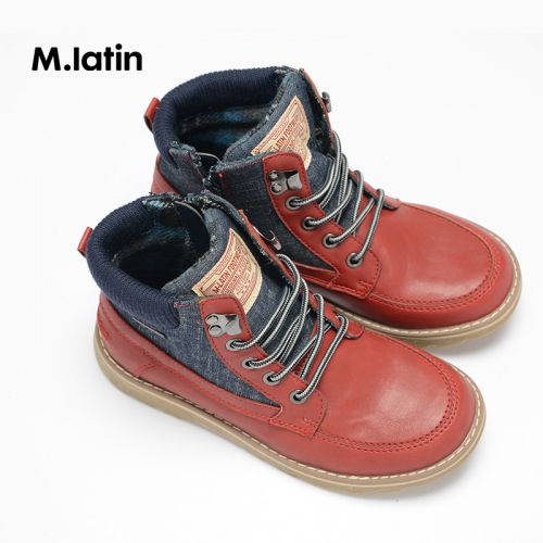 Chaussures enfants en similicuir M.LATIN ronde coutures cuir pour printemps - semelle caoutchouc Ref 1030769
