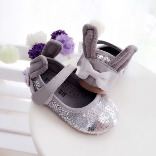 Chaussures enfants ronde paillette pour printemps - semelle caoutchouc naturel Ref 1030951