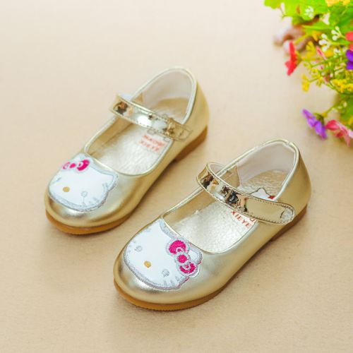 Chaussures enfants ronde brodé pour printemps - semelle caoutchouc antidérapant Ref 1031032