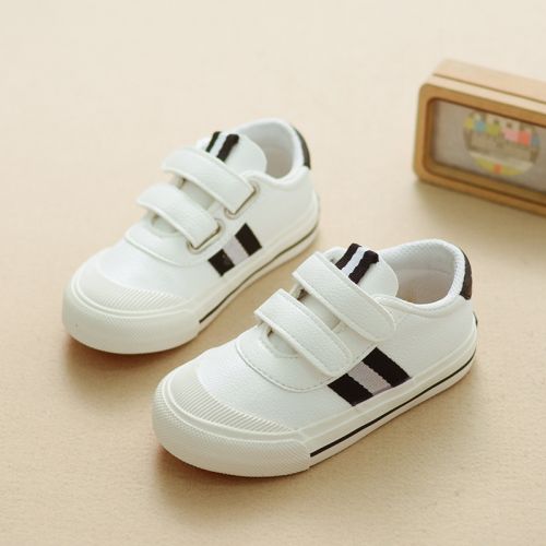 Chaussures enfants en cuir synthétique ronde coutures pour printemps - semelle caoutchouc antidérapant Ref 1031214
