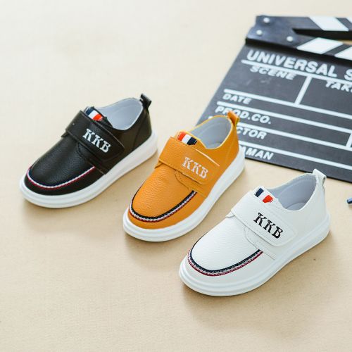 Chaussures enfants ronde coutures cuir pour printemps - semelle caoutchouc antidérapant Ref 1031218