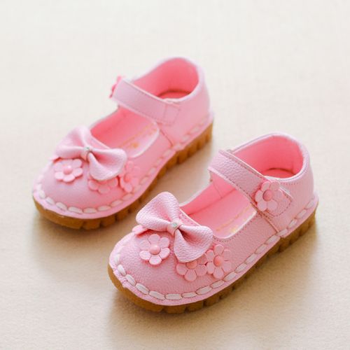 Chaussures enfants ronde coutures cuir pour printemps - Ref 1031258