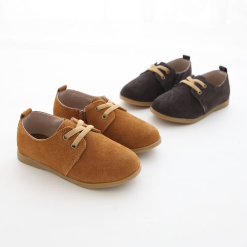 Chaussures enfants en de vache, Nubuck, pour printemps - Ref 1031765