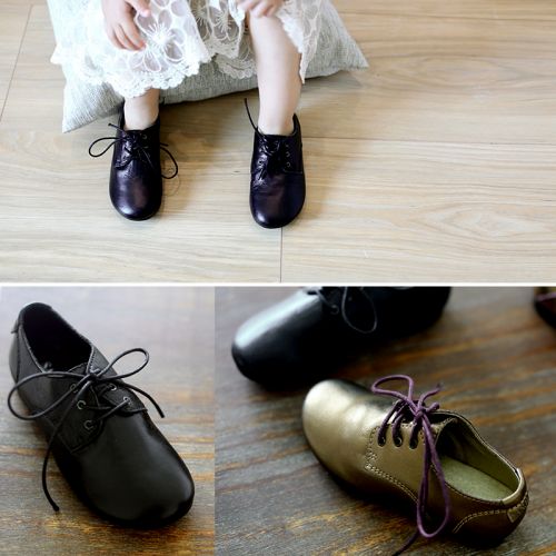 Chaussures enfants en cuir ronde pour printemps - semelle plastique Ref 1032122