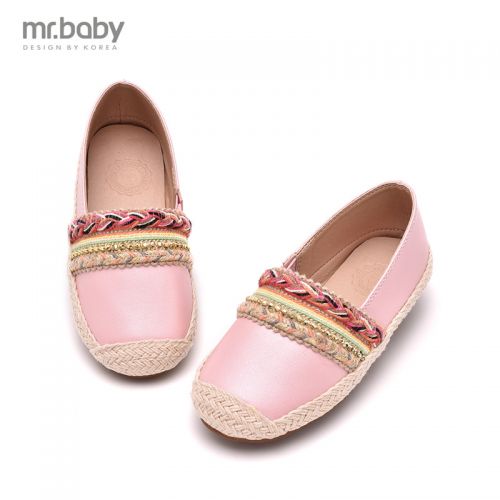 Chaussures enfants en similicuir MRBABY ronde brodé pour printemps - semelle caoutchouc antidérapant Ref 1032196