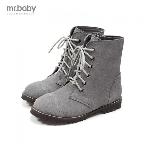 Chaussures enfants en de vache, Nubuck, MRBABY pointu pour printemps - semelle caoutchouc Ref 103224