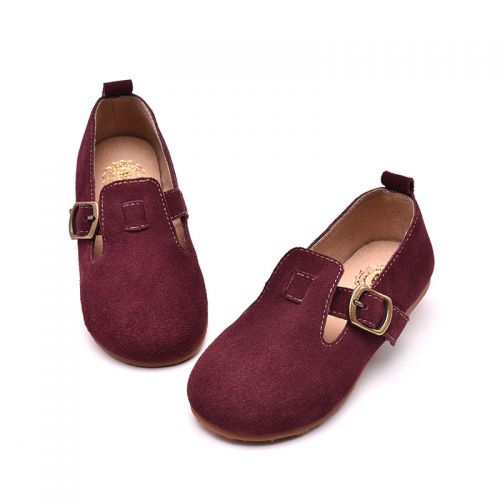 Chaussures enfants en cuir MRBABY ronde pour printemps - semelle caoutchouc antidérapant Ref 1032276