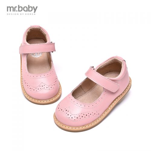 Chaussures enfants en cuir MRBABY ronde pour printemps - semelle caoutchouc antidérapant Ref 1032354