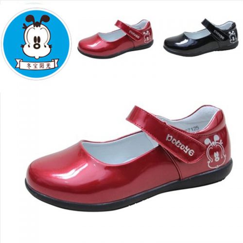 Chaussures enfants en PU pointu coutures cuir pour printemps - semelle caoutchouc Ref 1032504