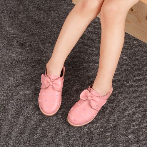 Chaussures enfants en cuir FONBEYLA ronde brodé pour printemps - Ref 1032635