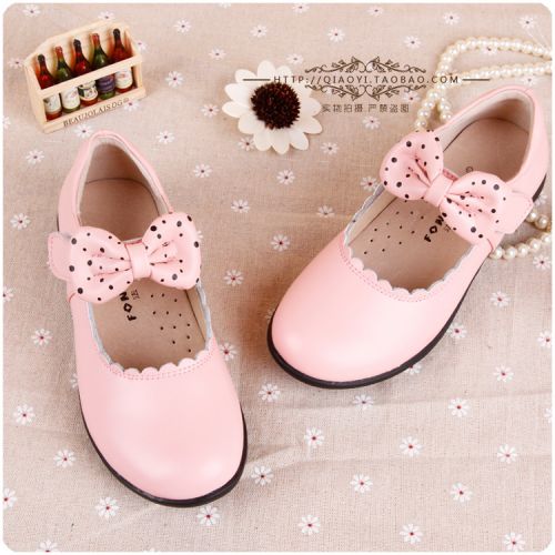 Chaussures enfants en cuir ronde creux pour printemps - semelle caoutchouc Ref 1032658