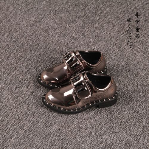 Chaussures enfants en PU DMWZ ronde avec perles pour printemps - semelle caoutchouc Ref 1032837