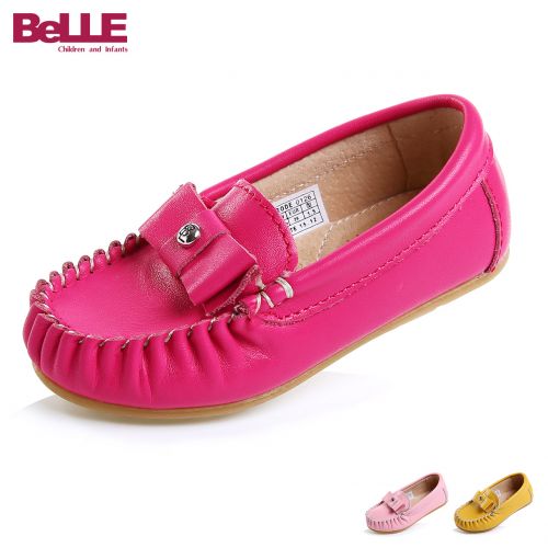 Chaussures enfants en cuir BELLE ronde pour printemps - semelle TPR Ref 1032854