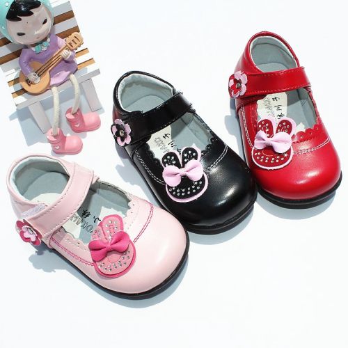 Chaussures enfants en cuir ronde pour printemps - semelle caoutchouc Ref 1032954