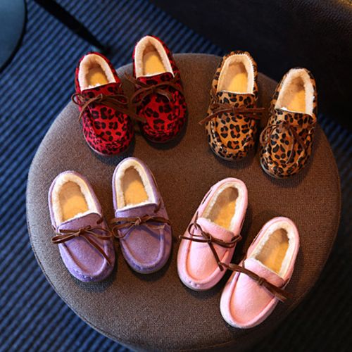 Chaussures enfants en de vache, Nubuck, ronde pour hiver - Ref 1033958