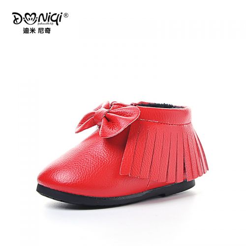 Chaussures enfants en peau de mouton ronde pour hiver - semelle caoutchouc Ref 1034346