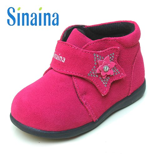 Chaussures enfants en de vache, Nubuck, ronde pour hiver - semelle caoutchouc Ref 1034580