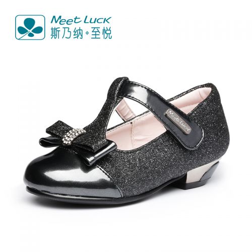 Chaussures enfants en similicuir ronde coutures cuir pour printemps - semelle TPR Ref 1034601