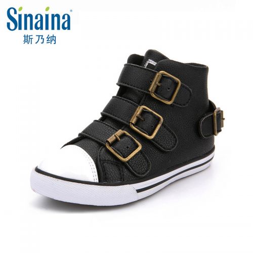 Chaussures enfants en similicuir ronde métal pour printemps - semelle caoutchouc Ref 1034684
