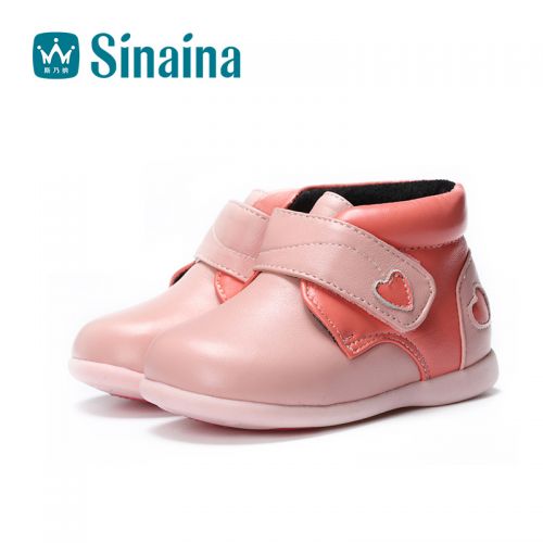 Chaussures enfants en peau de mouton ronde coutures cuir pour printemps - semelle caoutchouc Ref 1034796
