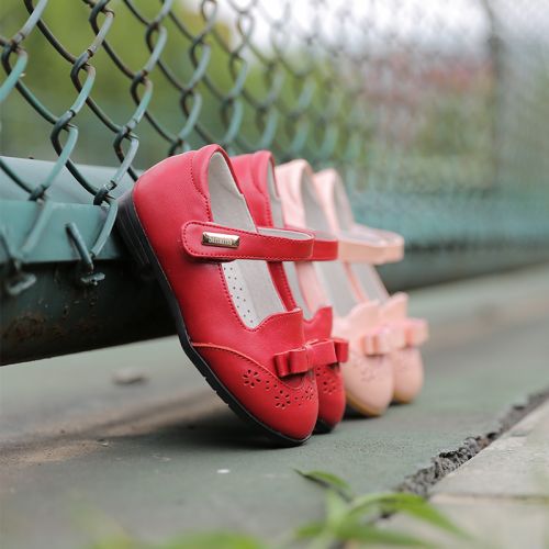 Chaussures enfants en cuir ronde pour printemps - semelle TPR Ref 1034841
