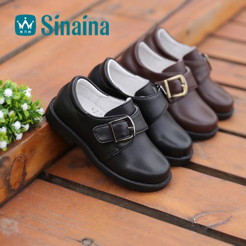 Chaussures enfants en cuir ronde pour printemps - semelle TPR Ref 1034851