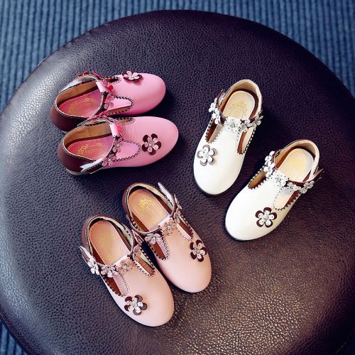 Chaussures enfants en PU ronde paillette pour printemps - semelle caoutchouc Ref 1036859