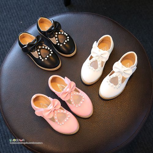 Chaussures enfants en PU ronde coutures cuir pour printemps - semelle plastique Ref 1036885