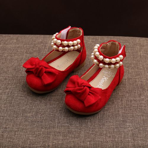 Chaussures enfants en ronde avec perles pour printemps - Ref 1036902