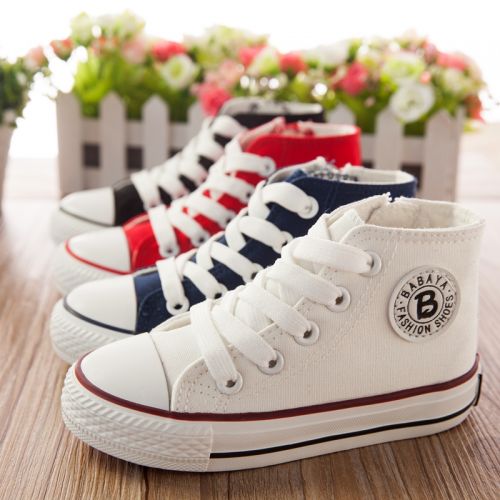 Chaussures enfants en toile pour printemps - semelle caoutchouc Ref 1036930