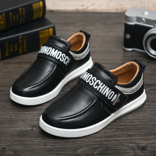 Chaussures enfants en cuir ronde pour printemps - semelle caoutchouc Ref 1036996
