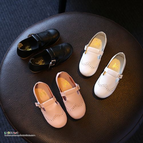 Chaussures enfants en PU ronde coutures cuir pour printemps - semelle TPR Ref 1037000