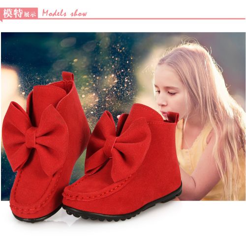Chaussures enfants en de vache, Nubuck, ronde coutures cuir pour printemps - semelle plastique Ref 1037003