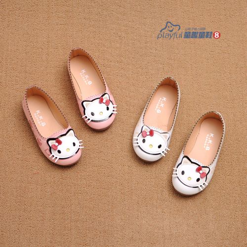 Chaussures enfants en similicuir ronde creux pour printemps - Ref 1037027