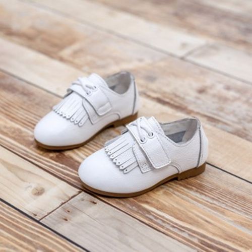 Chaussures enfants en PU ronde houppe pour printemps - semelle caoutchouc Ref 1037049