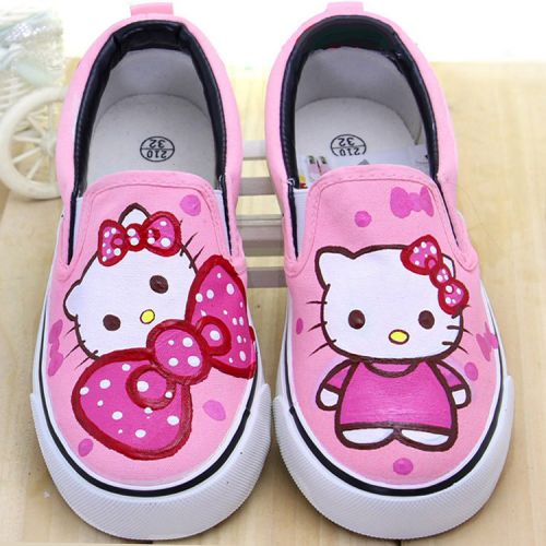 Chaussures enfants en toile brodé pour printemps - Ref 1037070