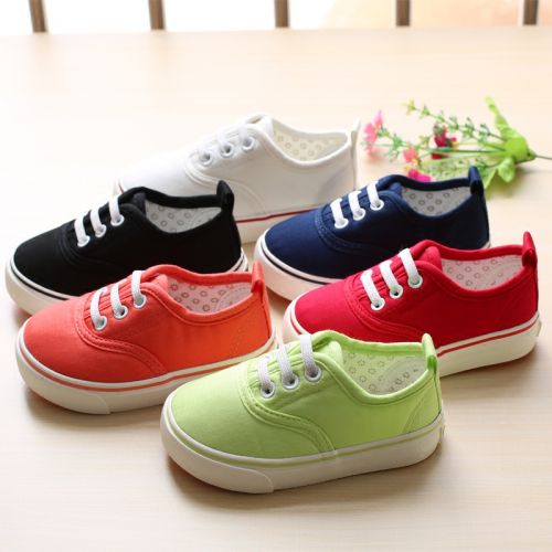 Chaussures enfants en toile pour printemps - semelle caoutchouc Ref 1037104