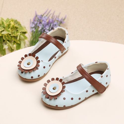 Chaussures enfants en PU ronde brodé pour printemps - Ref 1037117