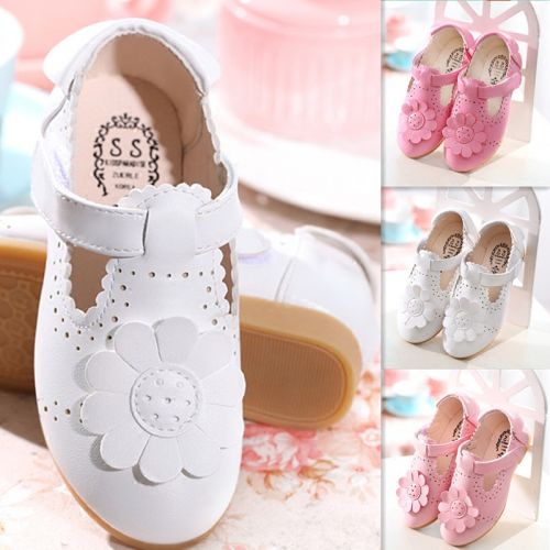 Chaussures enfants en PU ronde brodé pour printemps - semelle TPR Ref 1037132