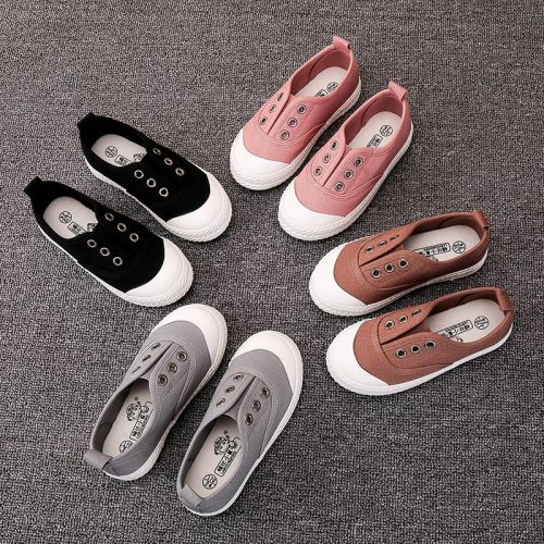 Chaussures enfants en toile pour printemps - semelle caoutchouc Ref 1037143