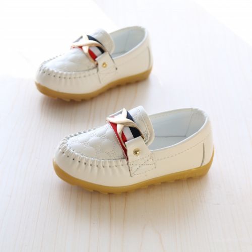 Chaussures enfants en cuir synthétique ronde coutures pour printemps - Ref 1037220