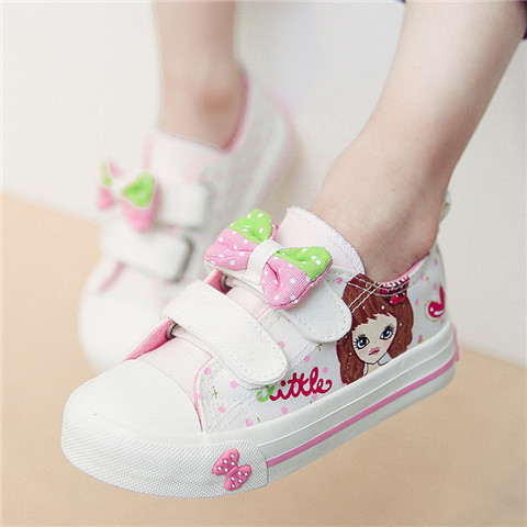 Chaussures enfants en toile pour printemps - semelle vulcanisation Ref 1037245