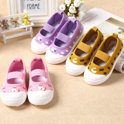 Chaussures enfants en toile pour printemps - semelle plastique Ref 1037247