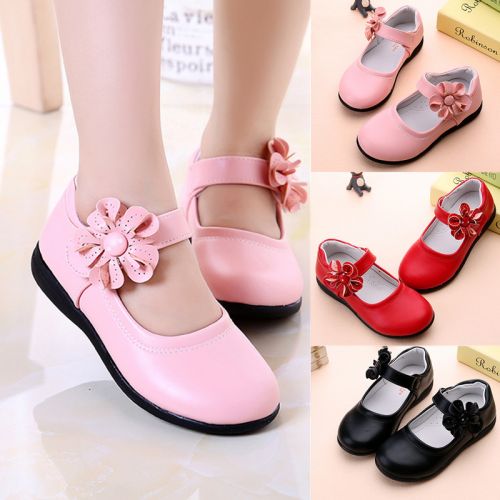 Chaussures enfants en PU ronde coutures cuir pour printemps - semelle caoutchouc Ref 1037328