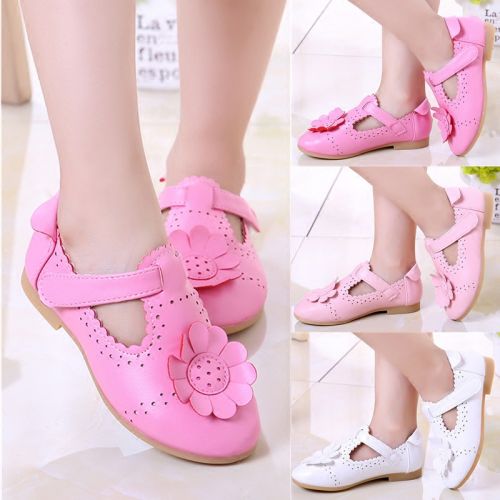 Chaussures enfants en PU ronde coutures cuir pour printemps - Ref 1037461