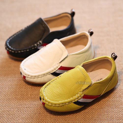 Chaussures enfants en cuir tête plate pour printemps - Ref 1037543