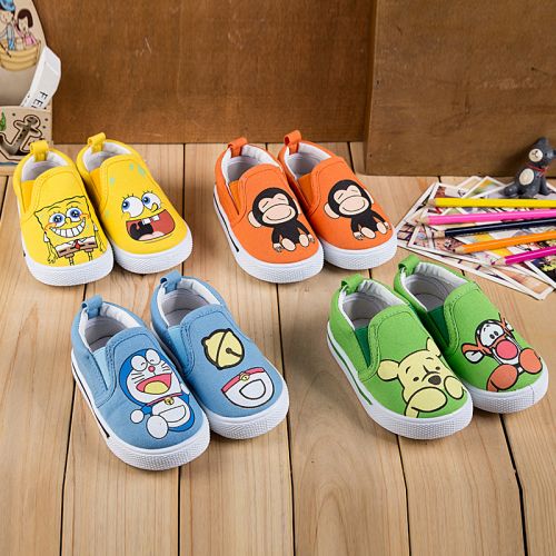 Chaussures enfants en toile pour printemps - semelle plastique Ref 1037635